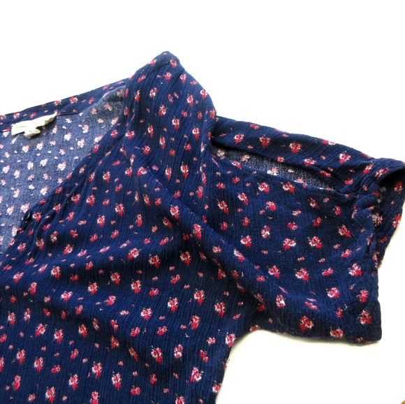 Staring At Stars Button Down Dress Peakaboo Sleeve Floral Small - Picture 4 of 7